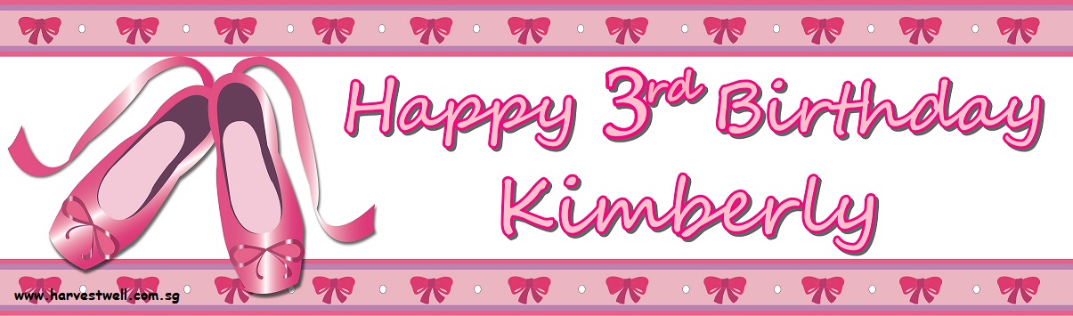 Ballet Girl Birthday Customized Banner